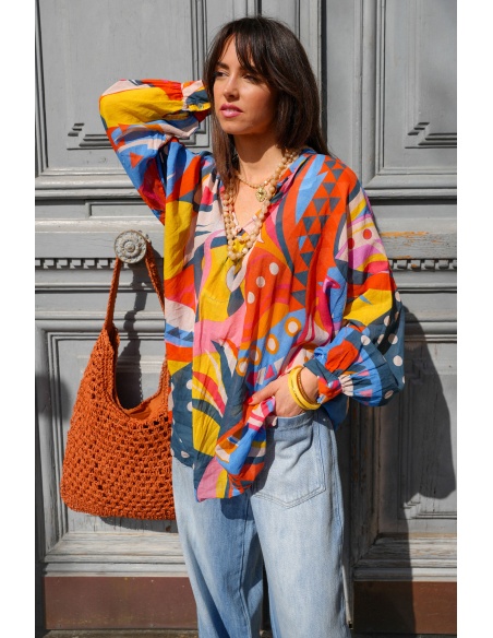 Banditas Mehrfarbige Bluse MIRABOLA BANDITAS - 8 | Willkommen