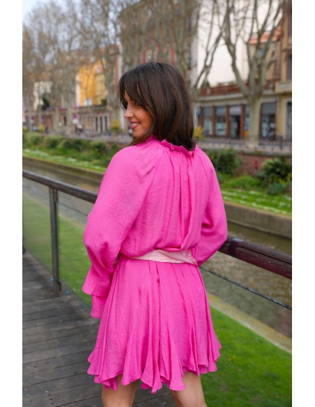 Robe rose fluide pour mariage