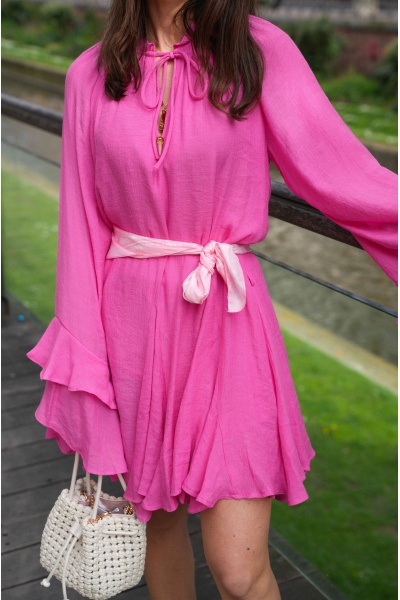 Robe rose fluide pour mariage