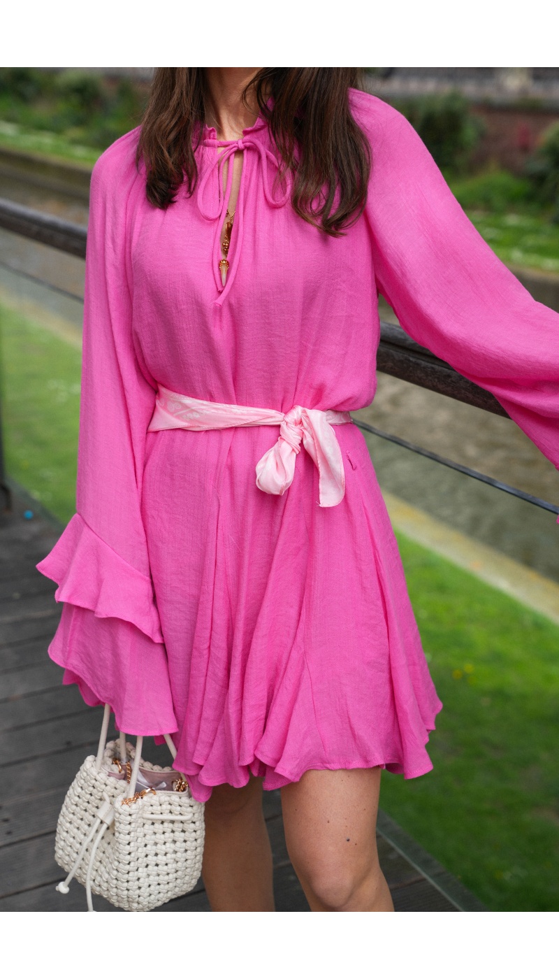 Robe rose fluide pour mariage