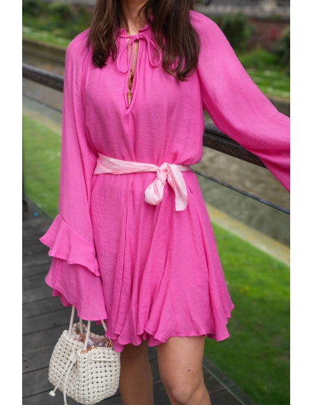 Robe rose fluide pour mariage