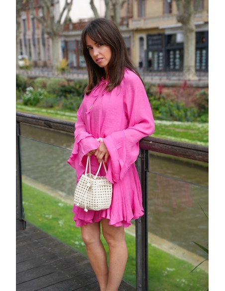 Robe rose fluide pour mariage