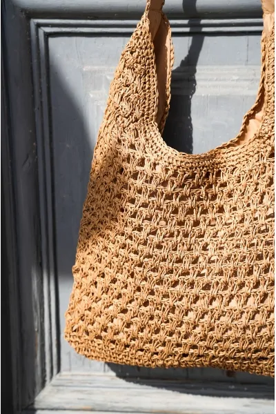Sac Raphia Beige ANDY Noho - 1 | ACCESSOIRES 2