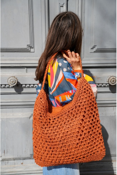 Sac Raphia Cognac ANDY