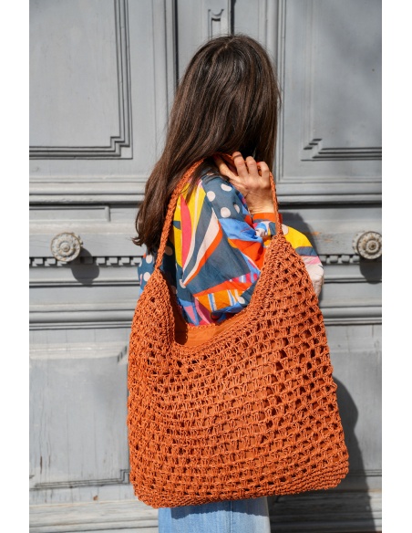 Sac Raphia Cognac ANDY