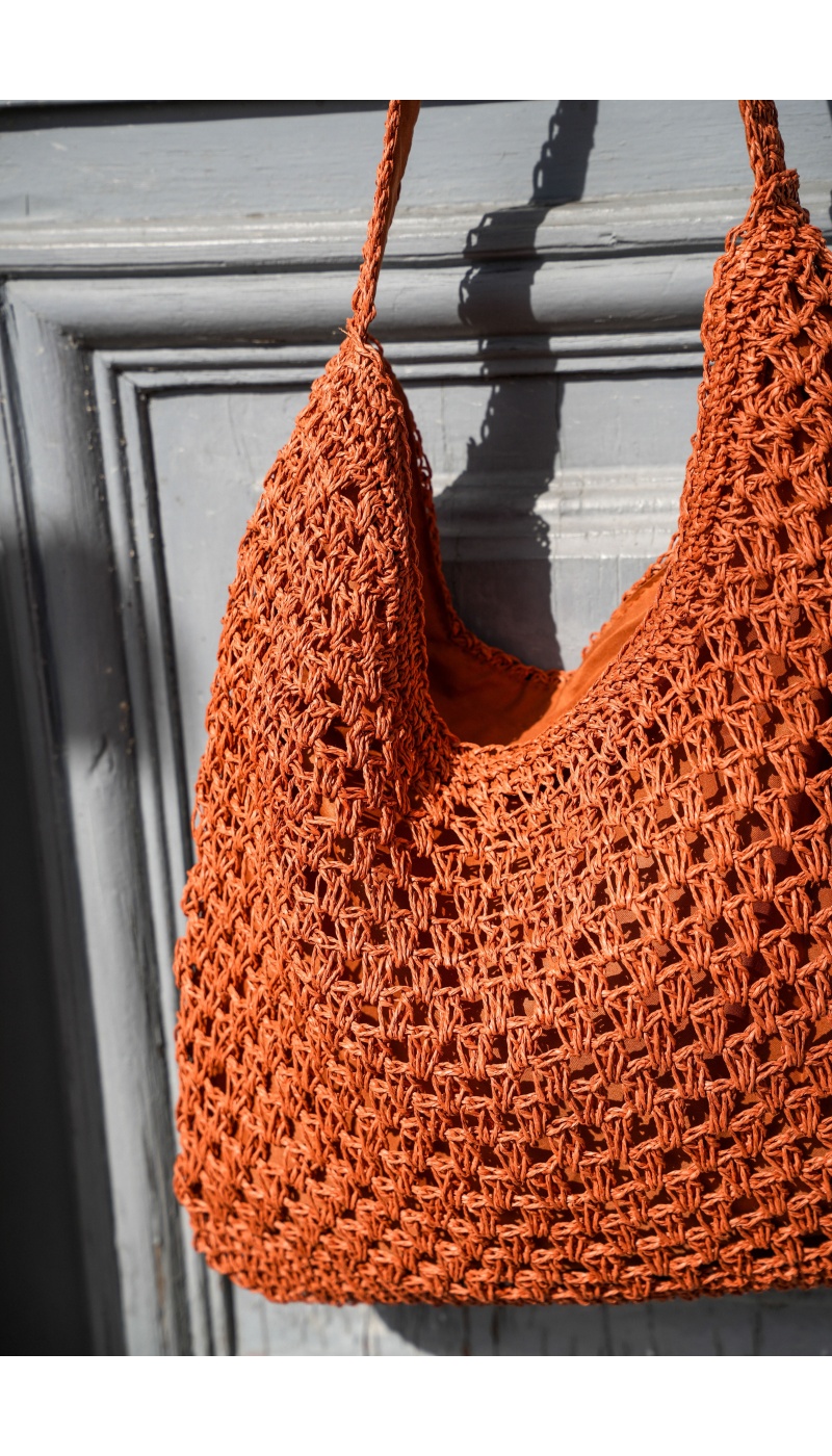 Sac Raphia Cognac ANDY