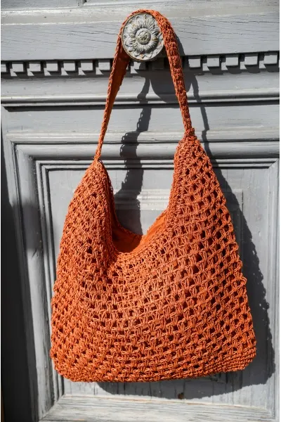 Sac Raphia Cognac ANDY Noho - 1 | ACCESSOIRES 2
