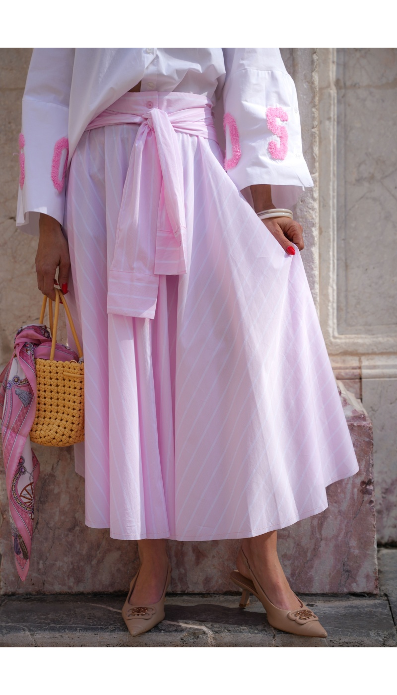 Jupe Rayée Rose Johanna MILLIE