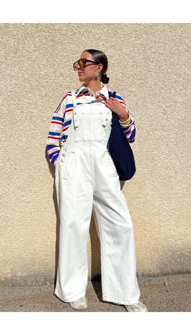 Salopette Blanche JENNIE - Élégance et Confort pour Femmes