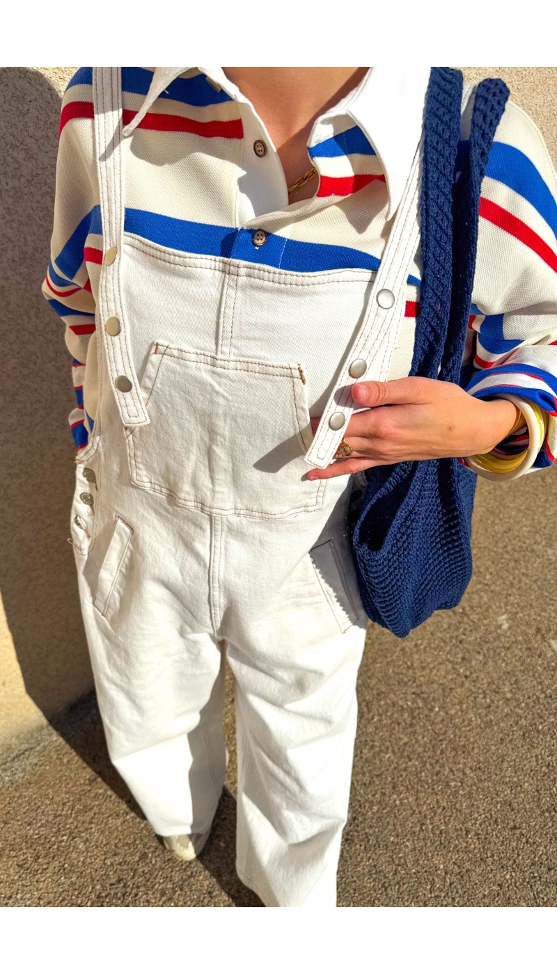 Salopette Blanche JENNIE - Élégance et Confort pour Femmes