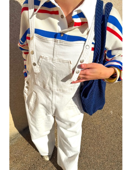 Salopette Blanche JENNIE - Élégance et Confort pour Femmes