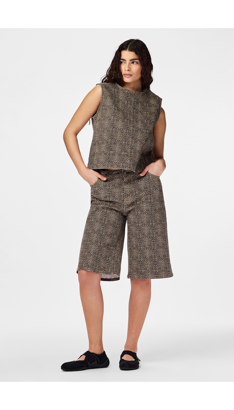 Bermudas Leopardo Cuero crudo PCSALUME PIEZAS - 1 | ABAJO