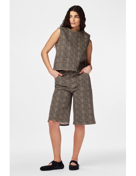 Bermudas Leopardo Cuero crudo PCSALUME PIEZAS - 1 | ABAJO