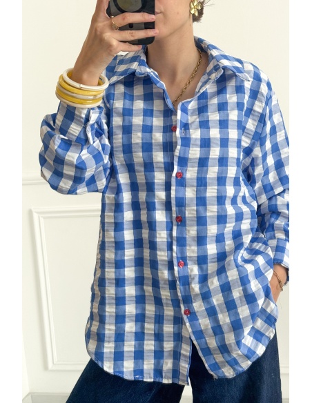 Chemisier Carreaux Self LOVE - Élégance Féminine Chic