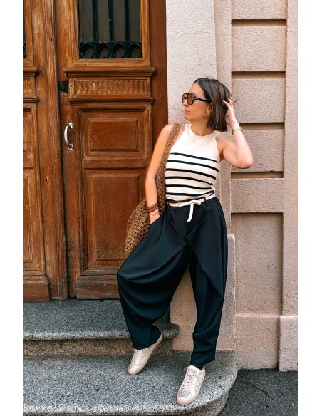 Pantalon Fluide Noir SOLAL Noho - 1 | FEMMES