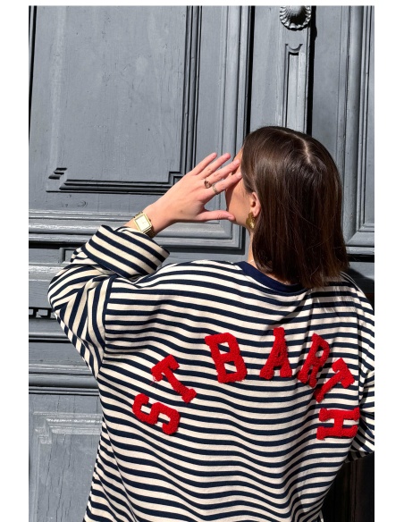 T-shirt Marinière Marine SAINT BARTH Noho - 2 | FEMMES