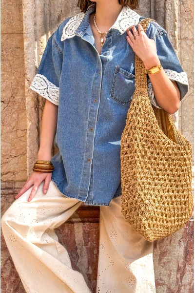 SARL PINKA HABIT ET MOI BRODE JEANS CHEMISIER