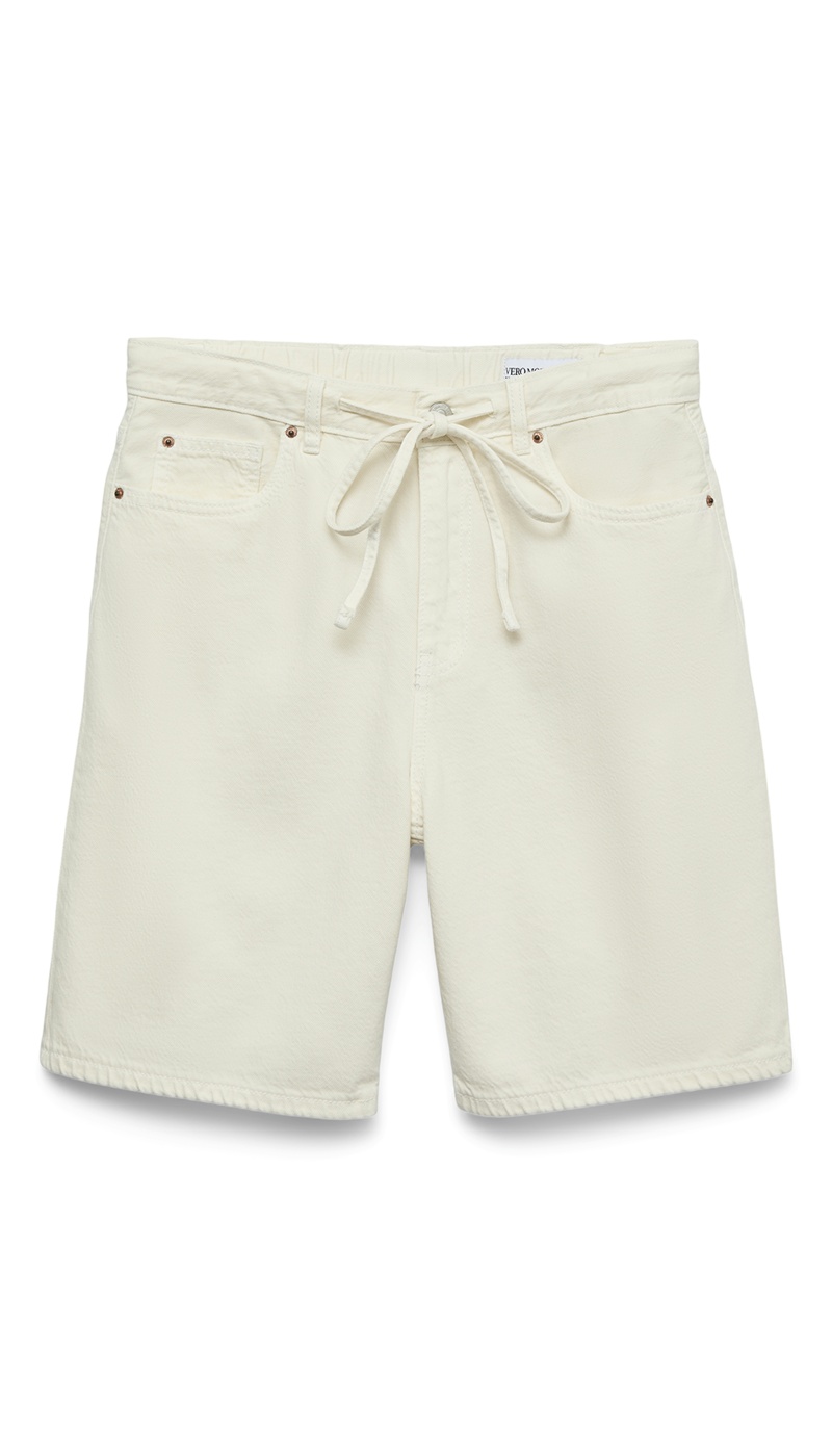 Ecru-Jeansshorts VMVILLA