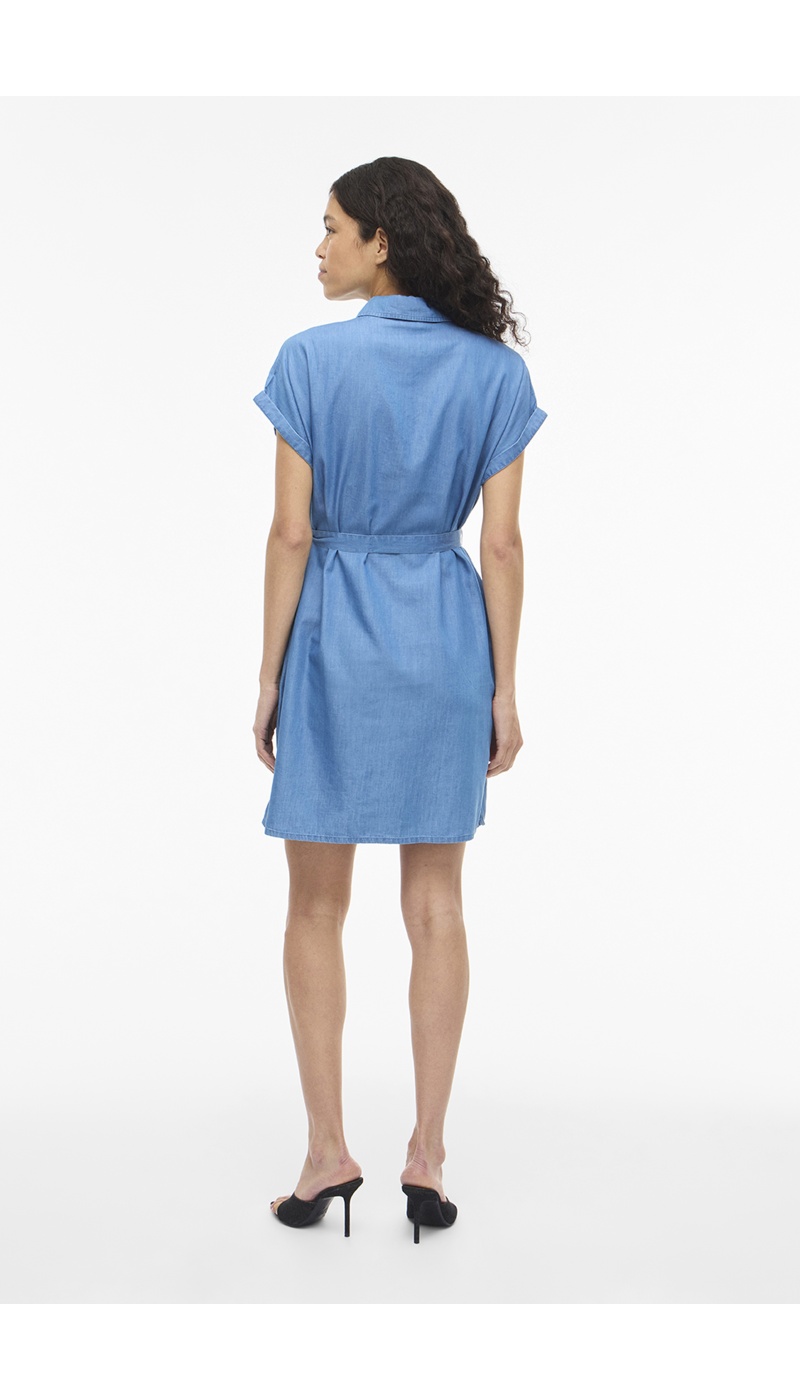 VILA A/S MEDIUM BLUE ROBES COURTES