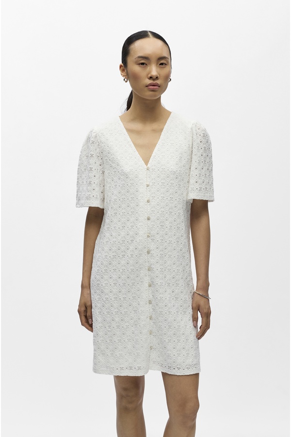 Vestido de jacquard Cloud Dancer OBJLAILA