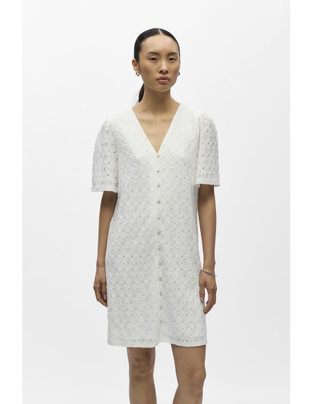 Vestido de jacquard Cloud Dancer OBJLAILA