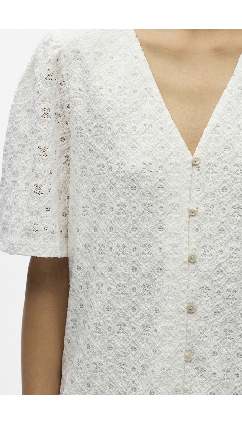 Vestido de jacquard Cloud Dancer OBJLAILA