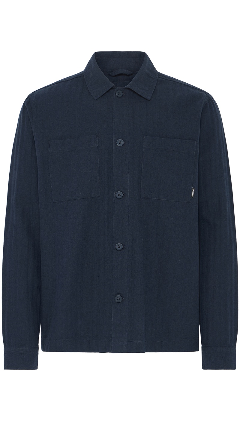 Camisa Lino Azul Marino BHFLOREN