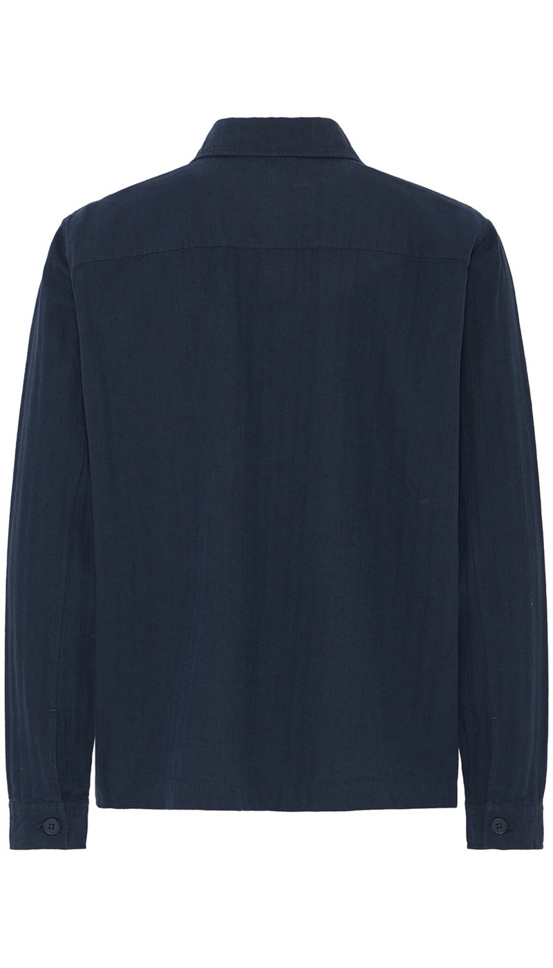 Camicia in lino blu scuro BHFLOREN