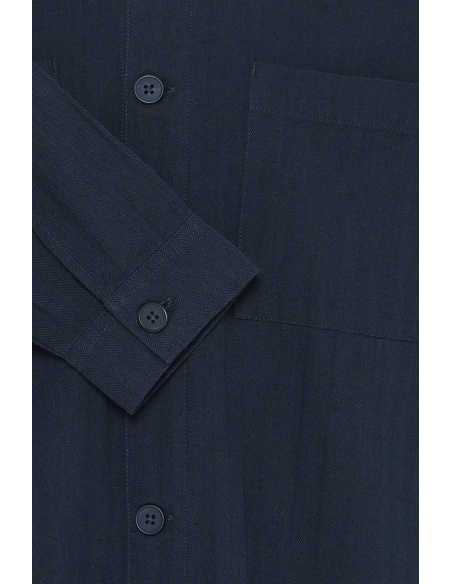 Camicia in lino blu scuro BHFLOREN