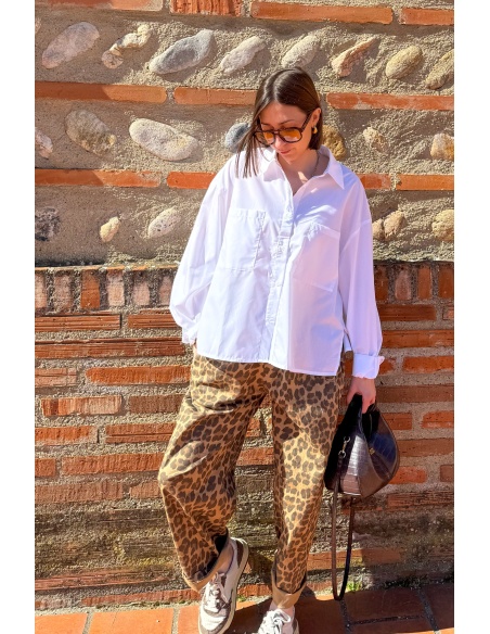 Pantaloni Johanna Leopard Cammello JUDIE
