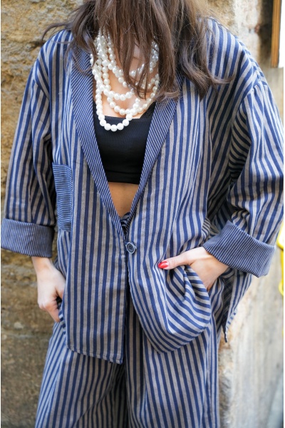 Veste Rayée Marine Johanna OUPY - Élégance Féminine