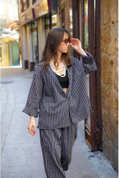 Veste Rayée Marine Johanna OUPY - Élégance Féminine 2