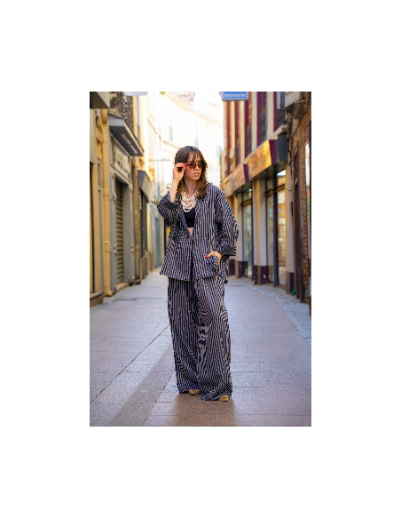 Veste Rayée Marine Johanna OUPY - Élégance Féminine