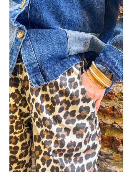 Johanna Leopard Ecru Pants - Chic Style for Women