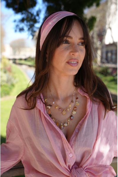 Foulard Bandana Rose BROOKE 2