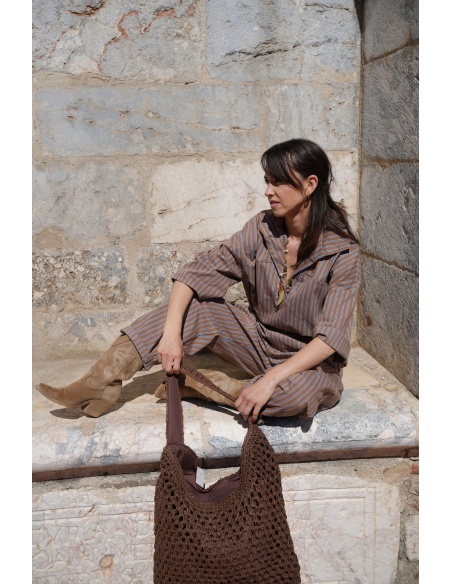 Pantalon Rayé Bleu Johanna EVY - Élégance et Confort