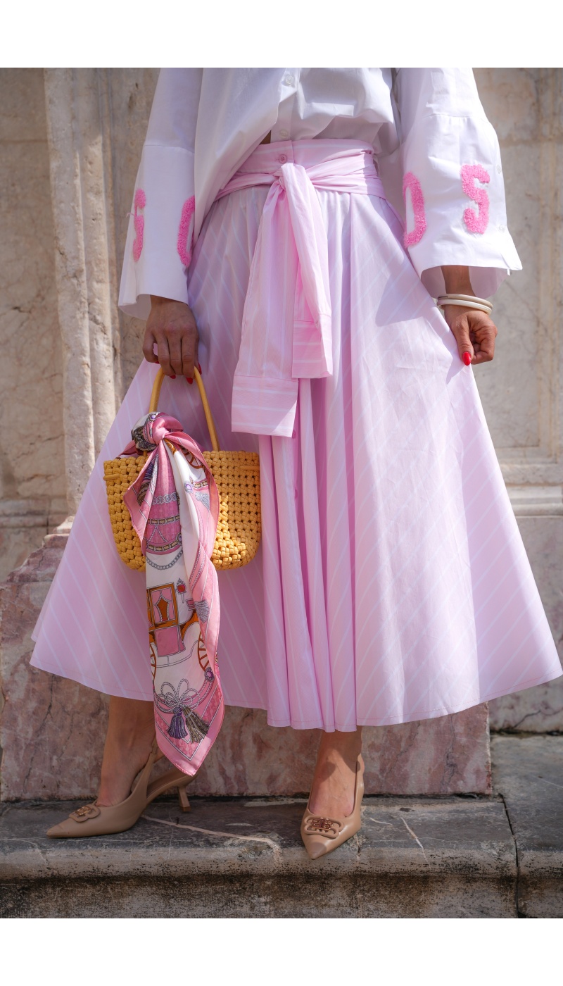 Foulard Imprime Rose MARGOT