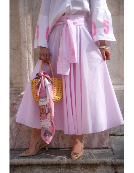 Foulard Imprime Rose MARGOT