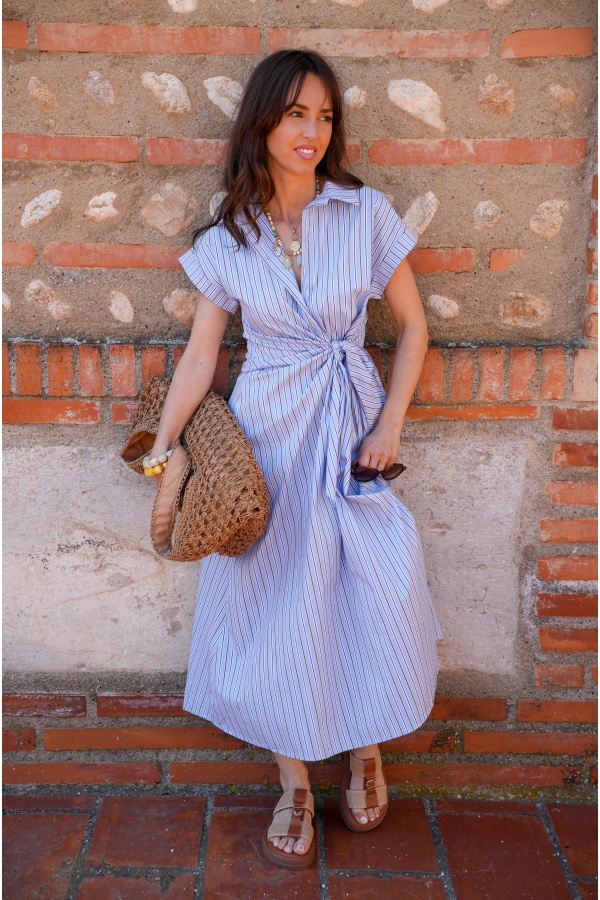 Sky Striped Dress LIVIA