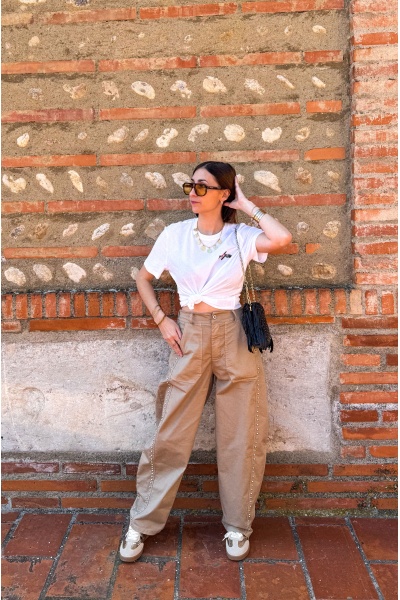 Pantalon Clous Camel KAROL