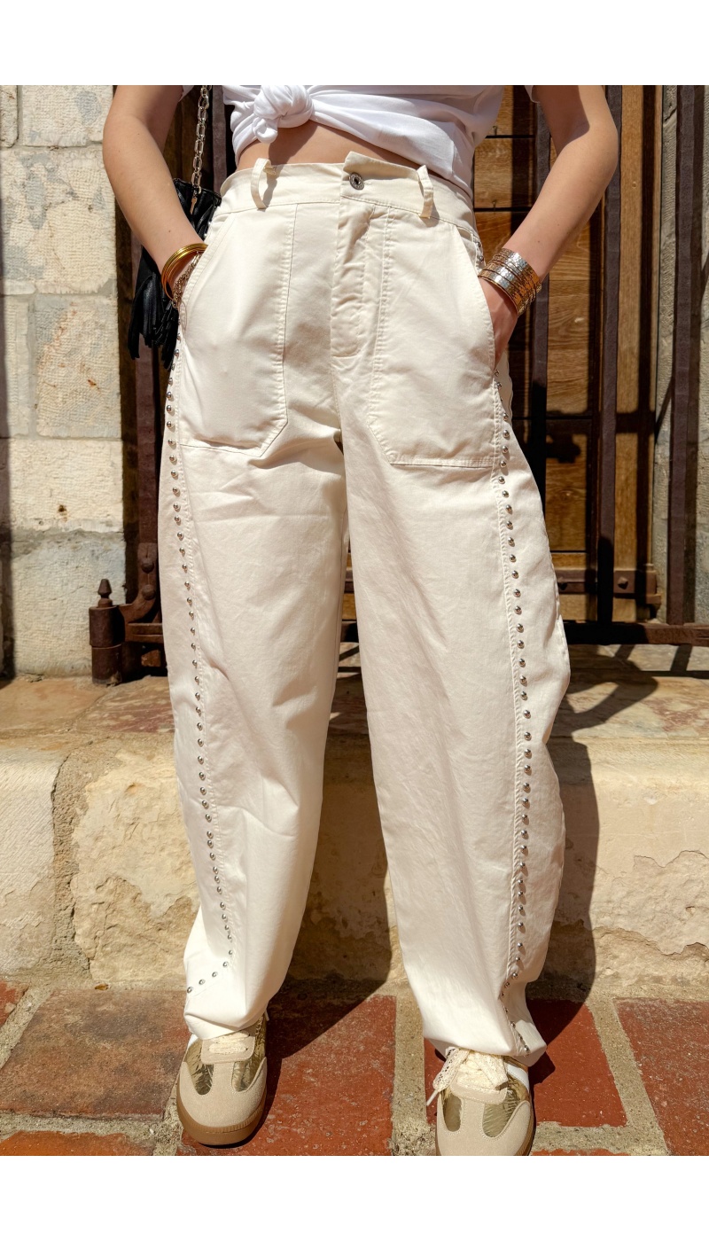 Pantalon Clous Ecru KAROL
