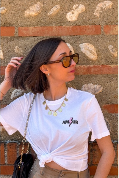 Tee Shirt Amour Blanc ONLARIYA 2