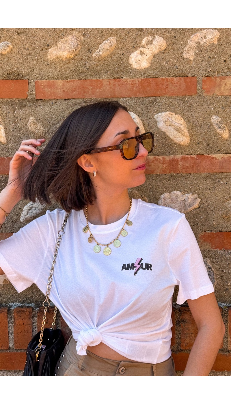 Tee Shirt Amour Blanc ONLARIYA