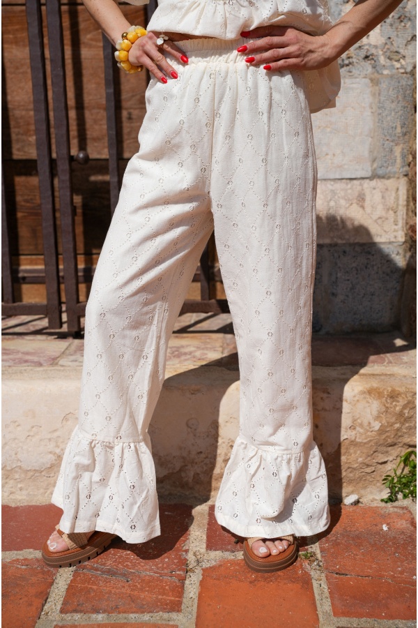 Pantalón Crudo Bordado LOUISE 2