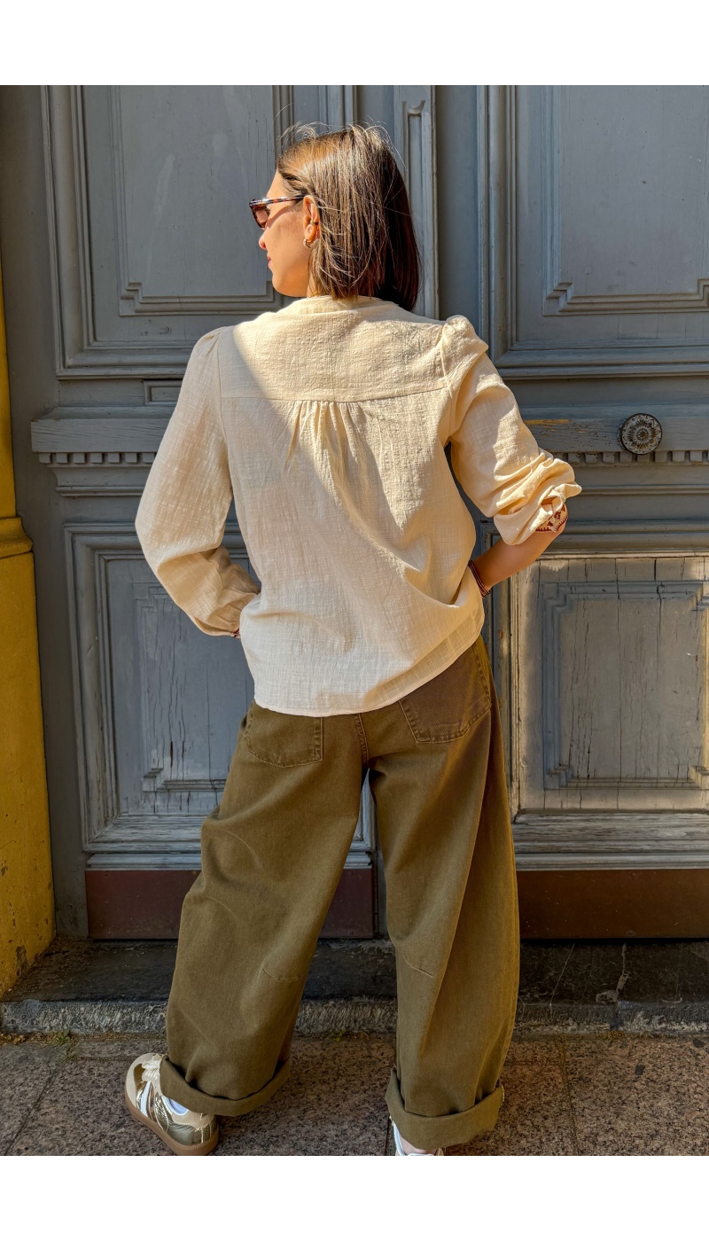 Blusa OMY Flores Ladrillo