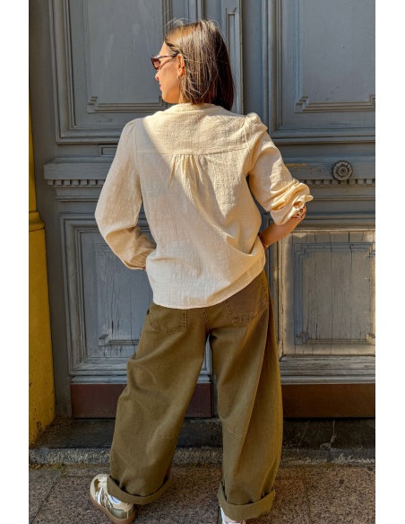 Blusa OMY Flores Ladrillo