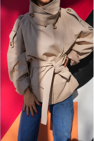 Veste Trench Court Beige CHLOE 2