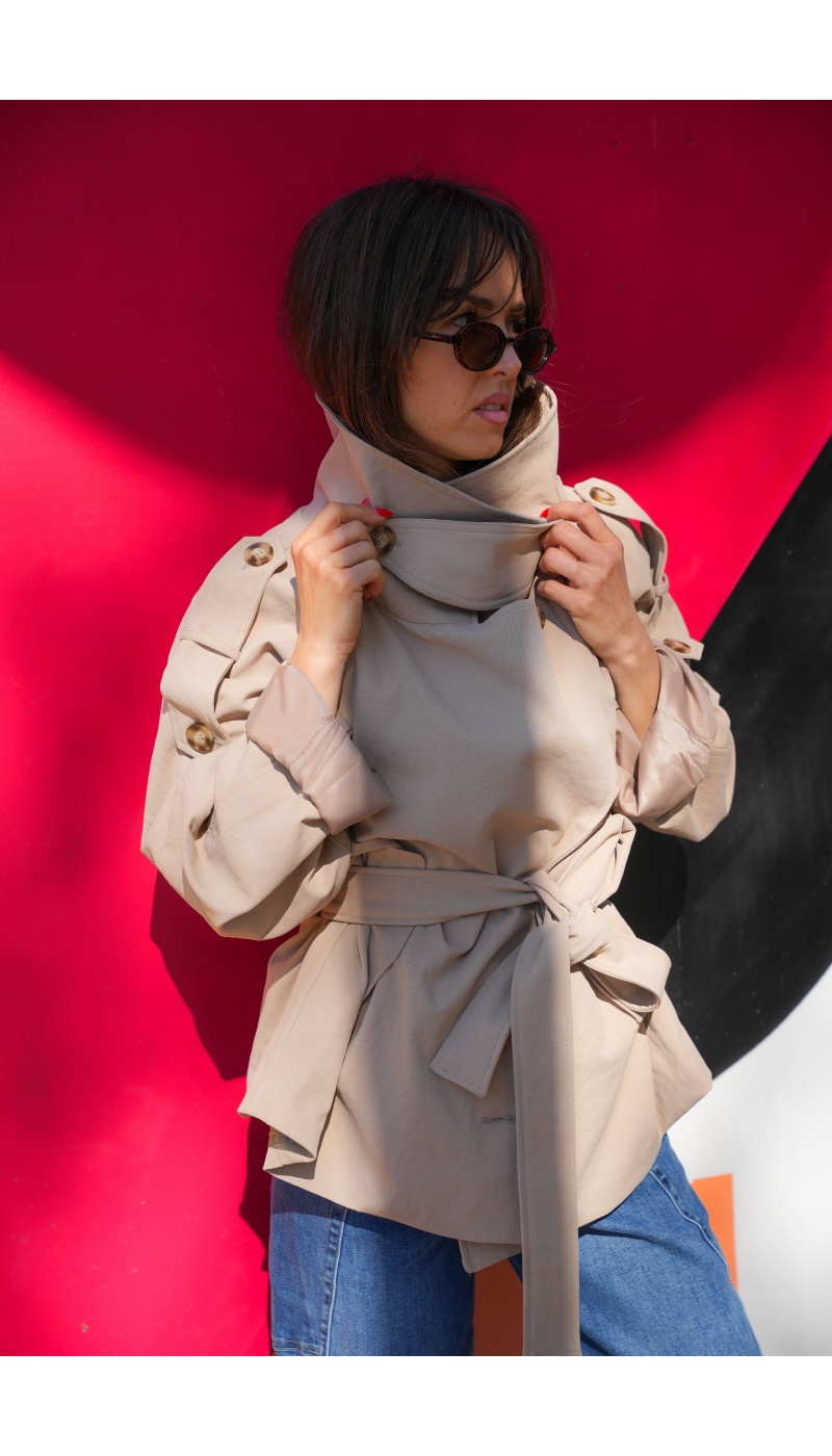 CHLOE Trench corto beige