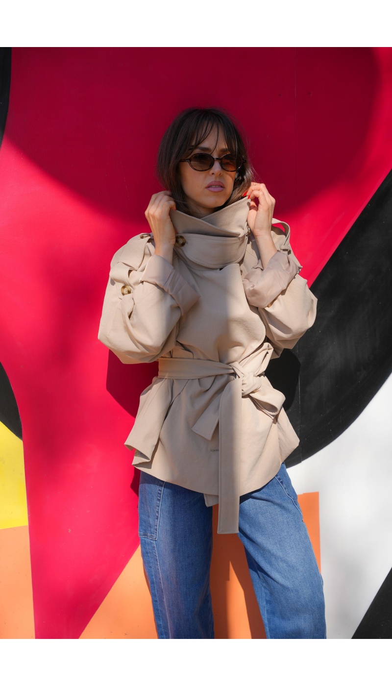 CHLOE Trench corto beige