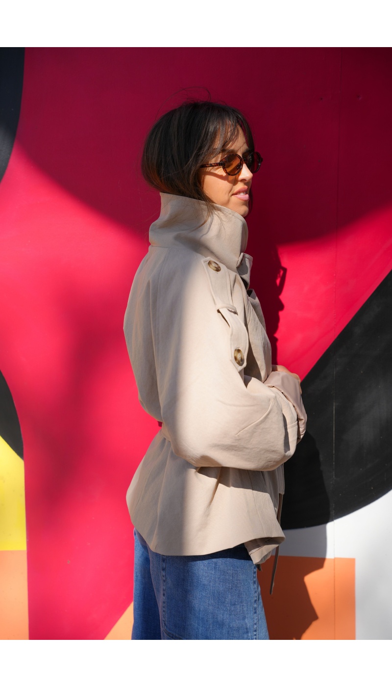 Veste Trench Court Beige CHLOE